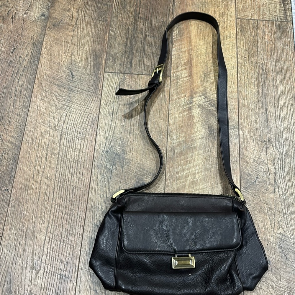 Dark Brown Leather Vintage Giant Bernini Purse Handbag